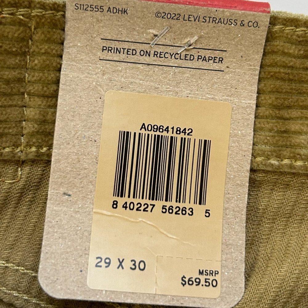Levi's Low Pro/ NWT/Mid Rise/ Corduroy/ 2 pairs 27/30 and 29/30 - Picture 7 of 11